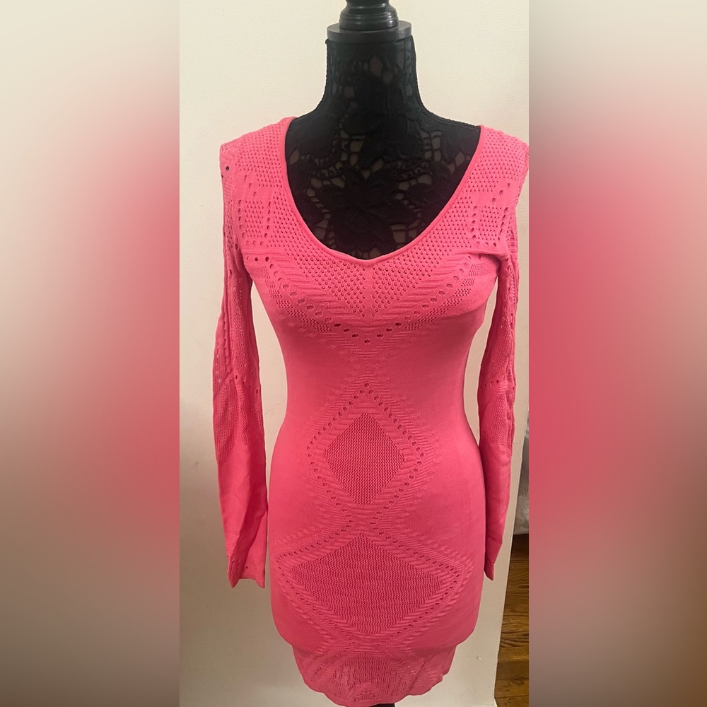 Pink eyelet Catharine malandrino dress